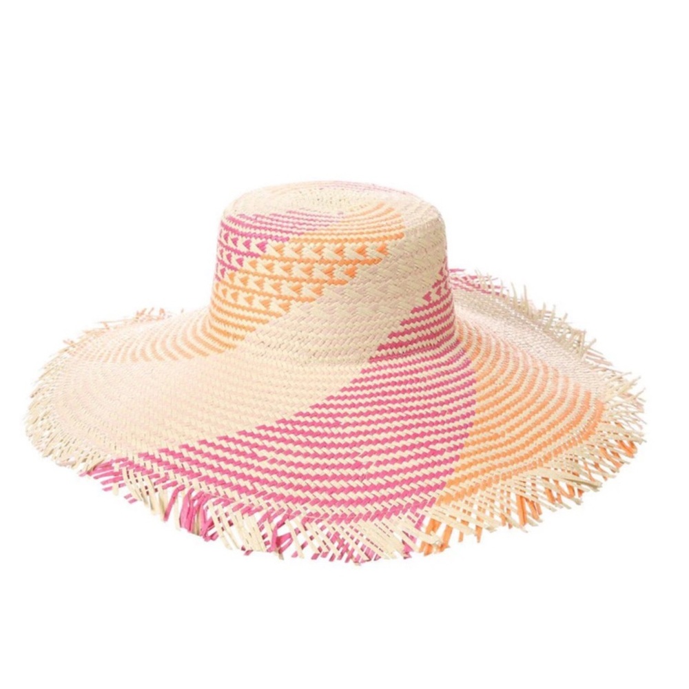 Anthro ColorBlock Swirl Straw Hat with Fringe
Laundry by Shelli Segal
